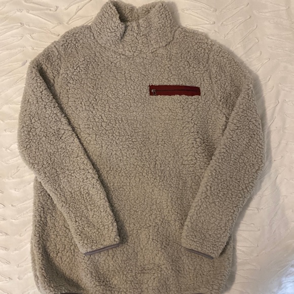 Sweaters - Mock neck Sherpa sweater